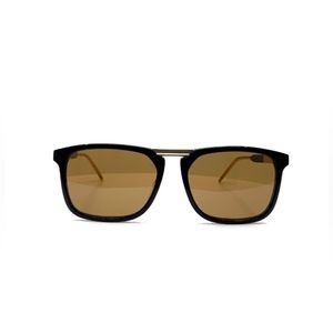 Gucci Sunglasses GG0842S 001 Black/Gold/Brown 56-17-145mm